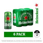 Cerveza HEINEKEN Lata 310ml Pack 6 uni