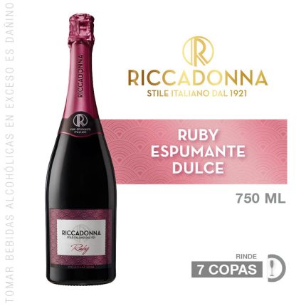 Espumante RICCADONNA Ruby Dolce Botella 750ml