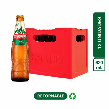 Cerveza CUSQUEÑA Trigo Botella RETORNABLE 620ml Caja 12 uni