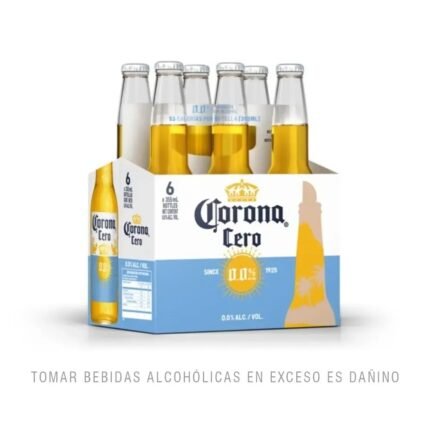 Cerveza CORONA Cero sin Alcohol Botella 355ml Pack 6 uni