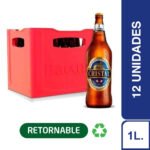 Cerveza CRISTAL Botella de 1 Litro 12 uni