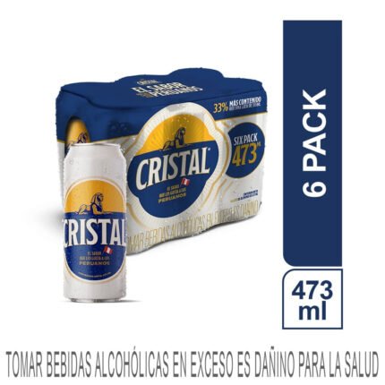 Cerveza CRISTAL Lata 473ml Pack 6 uni