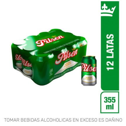 Cerveza PILSEN Lata 355ml Pack 12 uni