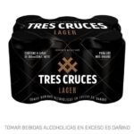 Cerveza TRES CRUCES Lager Lata 355ml Pack 6 uni