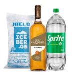 Combo, Ron CARTAVIO Superior Botella 750ml + SPRITE 3L + Hielo 1.5kg