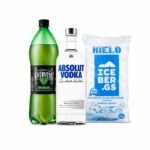 Combo, Vodka ABSOLUT Botella 700ml + Evervess 1.5L + Hielo 1.5 kg