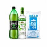 Combo, Vodka SMIRNOFF Apple Botella 700ml+ Evervess 1.5L + Hielo 1.5kg