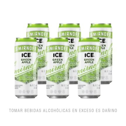 SMIRNOFF ICE Green Apple Lata 350ml Pack 6 uni